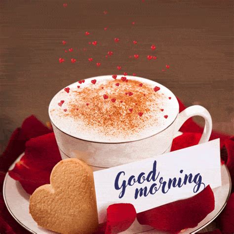 Good Morning Coffee Animated Hearts And Roses  Download On Davno