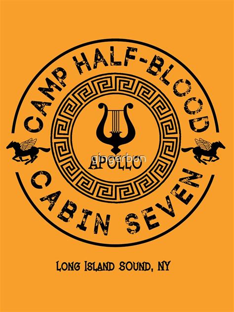 Percy Jackson Camp Half Blood Cabin Seven Apollo T Shirt By