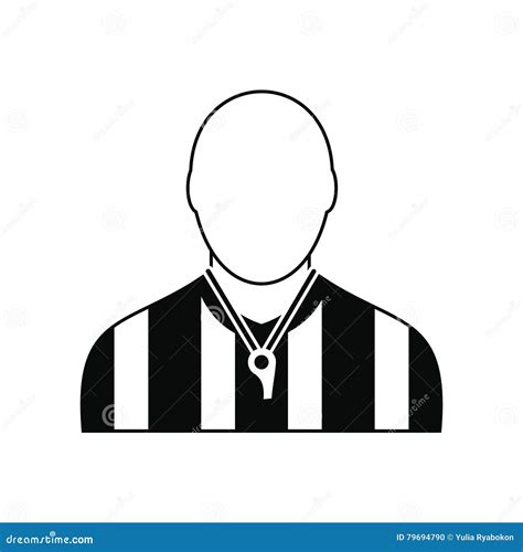 Referee Black Simple Icon Stock Vector Illustration Of Action 79694790
