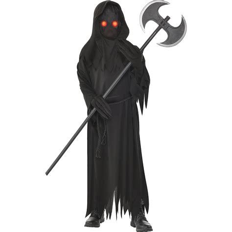 Shatchi 1663 Adults Grim Reaper Death Robe Halloween Phantom Of