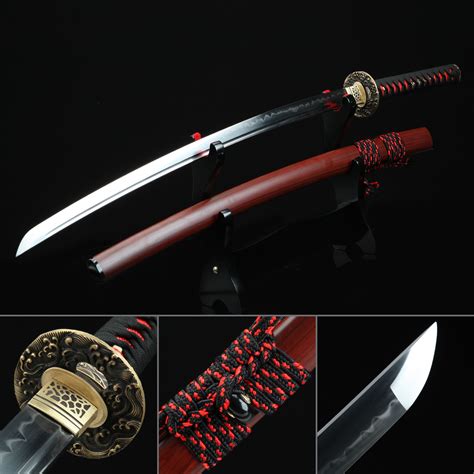 Japanese Katana Real Hamon Katana Sword T10 Folded Clay Tempered Steel