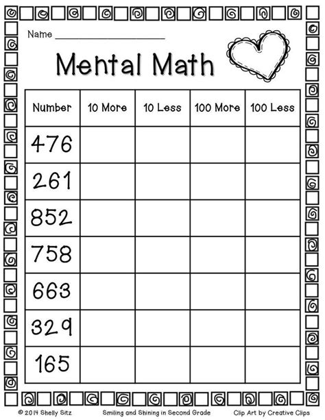Pin By Miss Sanchez On Johnathan Mental Maths Worksheets Second