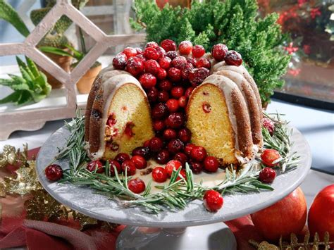 These holiday recipes from food network for loaves and bundts are the perfect solution for a dessert spread or easily feeding a breakfast crowd. Orange-Cranberry Bundt Cake Recipe | Jeff Mauro | Food Network