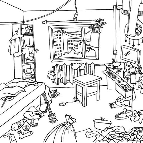 100 Drawing Of Messy Bedroom Ilustraciones Gráficos Vectoriales