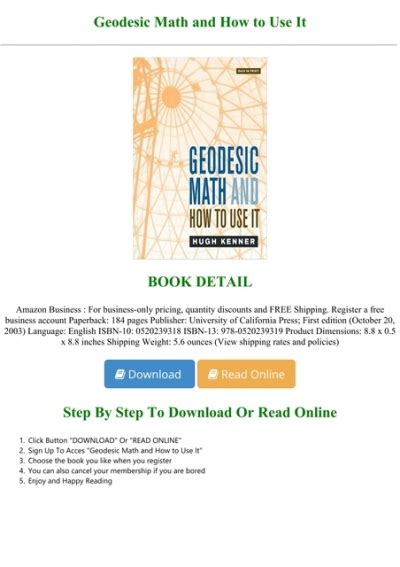 Geodesic Math And How To