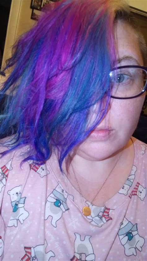 My Daughter Pointed Out That My New Hair Color Are The Bi Pride Flag