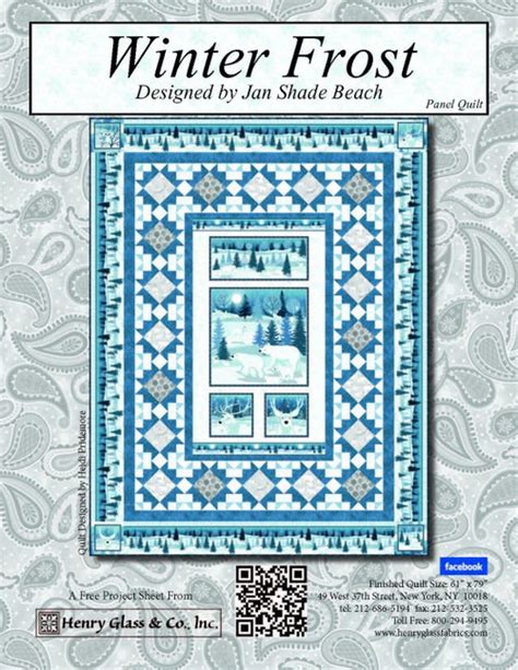 Winter Frost Panel Pattern Quilt Projects Henry Glass And Co Inc