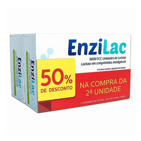 Kit Enzilac 9000 Fcc 2 Caixas Com 30 Comprimidos Mastigáveis