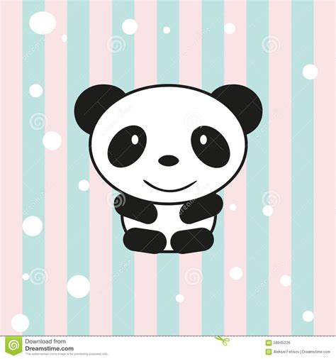 Cartoon Little Panda Stock Vector Image 58945226