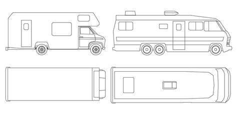 Two Types Of Van Block Designs Are Available In These Dwg Drawings