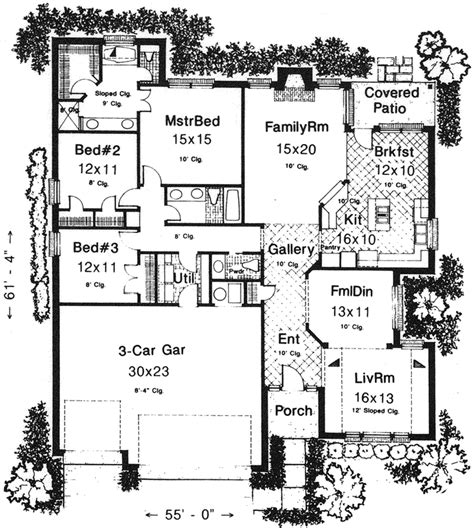 Traditional Style House Plans 2100 Square Foot Home 1 Story 3