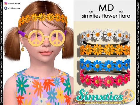 The Sims Resource Simxties Flower Tiara Child