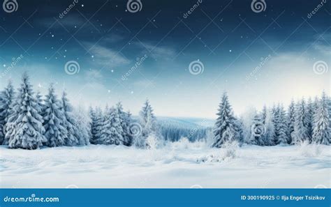 Enchanting Winter Wonderland Majestic Panoramic Landscape With