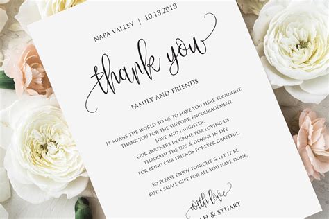 Wedding Thank You Note Thank You Card Thank You Letter 355771