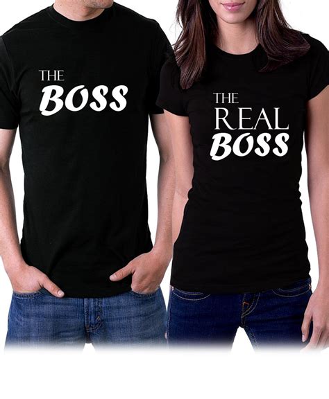 Couple T Shirts The Boss زوج تشرت Design And Own