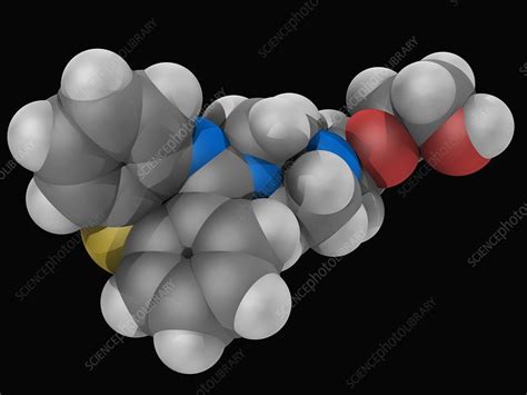quetiapine drug molecule stock image f004 8709 science photo library