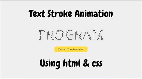 Text Stroke Animation Using Html And Css Codingmaster Youtube