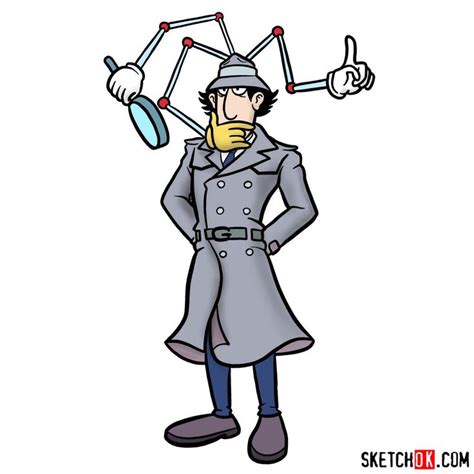 How To Draw Inspector Gadget Step By Step Drawing Tutorials Classic