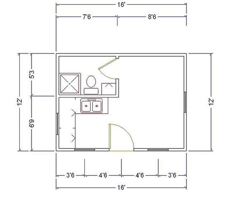 12 X 16 Cabin 12x16 Cabin Floor Plans Tiny House Floor Plans Cabin