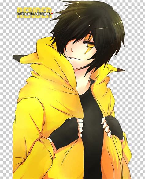 Anime Black Yellow Hair