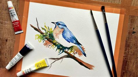 How To Paint A Bird In Watercolor Watercolor Painting For Beginners Watercolor Painting For