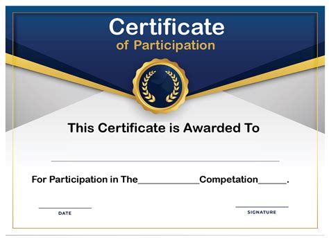 Certificate Of Participation Template Free Printable Templates