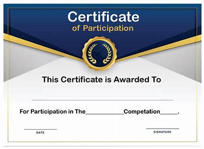 Participation Certificate Templates Template Printable Certificates Format