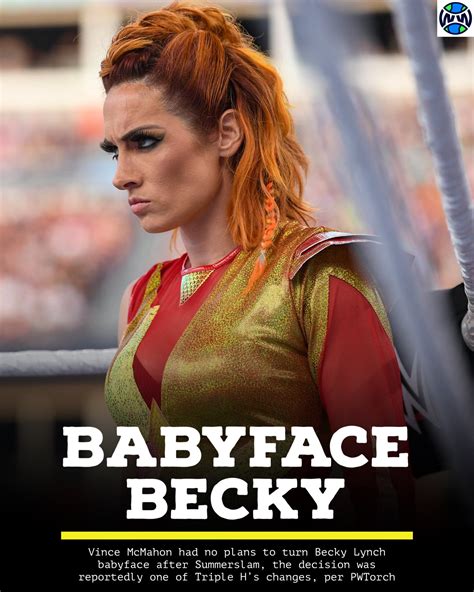 Wrestlingworldcc On Twitter Becky Lynchs Face Turn Was Reportedly