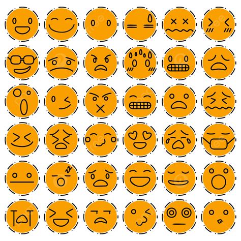 Funny Emoji Collection Vector Chat Fun Emoticons Png And Vector With