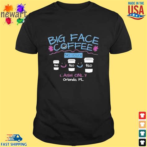 Lululemon mens evolution polo short sleeve shirt. Big Face Coffee No I.O.U.'S $20 Cash Only ORLANDO FL Shirt ...