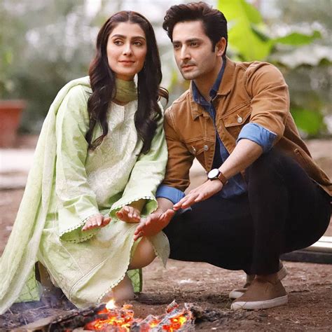 ayeza khan and danish taimoor on set of their upcoming drama on geo tv pakistani drama celebrities
