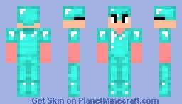 Use this skin for troll your friends! Fake Diamond Armor Skin (With helmet) Minecraft Skin