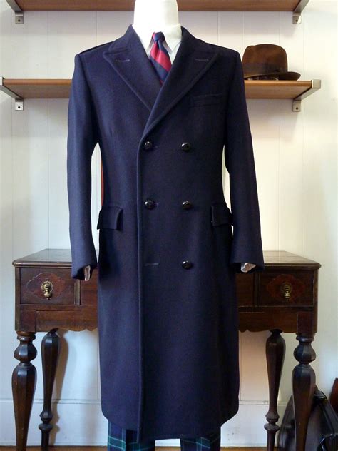 Vintage Brooks Brothers Navy Blue Overcoat 42 R Made In Usa