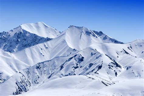 Snowy Mountain Peaks Stock Photo Image Of Snow Destination 3530072