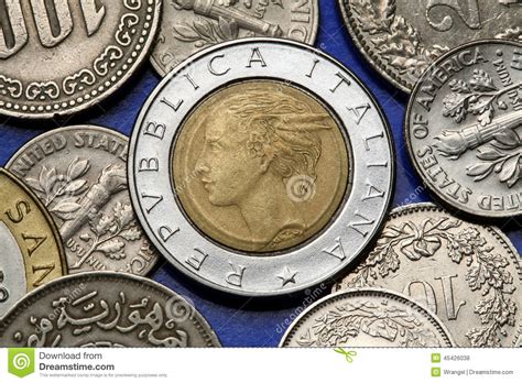 After all, the technology advances so rapidly that outdated phones are now ubiquitous. Coins of Italy stock photo. Image of laura, head, macro - 45426038