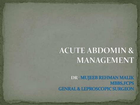 Acute Abdomin Revisionbasic Knowledge Ppt