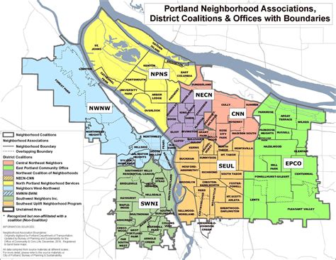 Portland Neighborhood Map From The City Portland