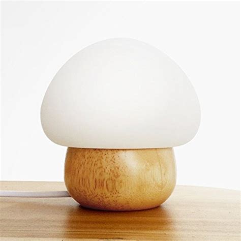 Buy Wooden Mushroom Usb Led Table Night Light Mood