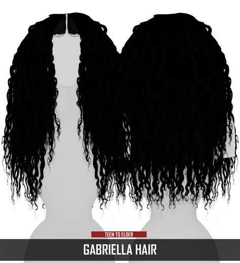 Gabriella Hair New Mesh Compatible With Hq Mod Sims Hair Sims 4