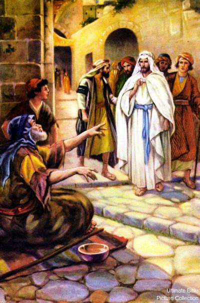Mark Bible Pictures Jesus With Bartimaeus The Blind Man
