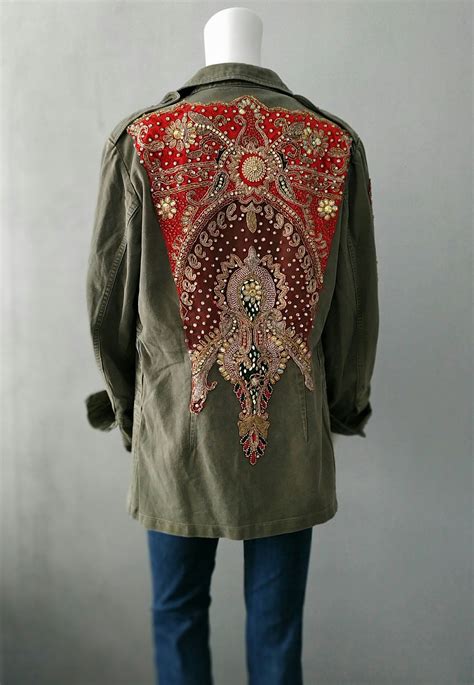 Army Vintage Jacket | Vintage military jacket, Vintage jacket, Boho jacket