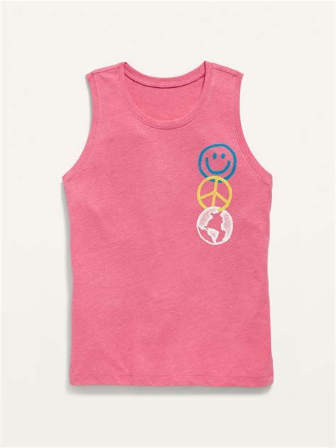 Sleeveless Graphic Tank Top For Girls Old Navy