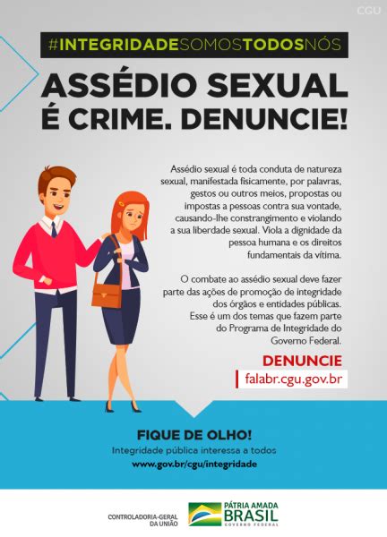 campanha cgu assédio sexual é crime denuncie portal da Ética
