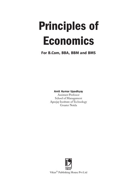 Principles Of Economics Bba Book Pdf - CCSU(BBA) 103 Principles of Economics - ikafisipundip.org