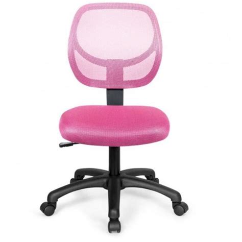 Wellfor Low Back Computer Task Office Desk Chair With Swivel Casters Pink In The Office Chairs