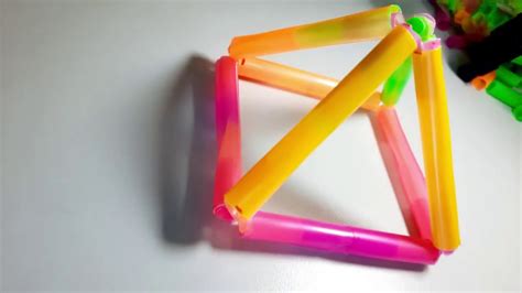 3d Shape How To Make Pyramid Shape Using Only Straw Youtube