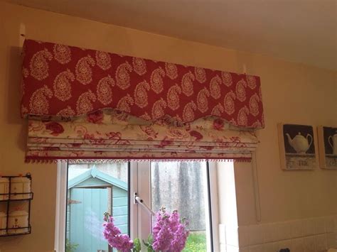 Beautiful Upholstered Pelmet And Roman Blind For Kitchen Window Brands