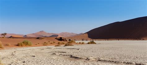 Beautiful Landscape Of Hidden Vlei In Namib Desert Panorama Stock Image