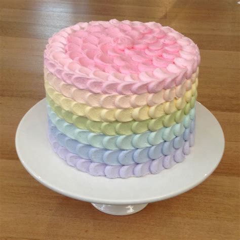 Anyone trying to buy 5 year old cake probably wont enjoy eating it. Rainbow petal cake. Pretty in pastels for 7 year old Goddaughter's birthday. | Petal cake ...