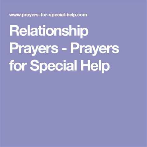 Relationship Prayers Prayers For Special Help Relationship Prayer